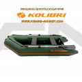 KOLIBRI - Надуваема моторна лодка с твърдо дъно KM-280 Book Deck Standard - зелена